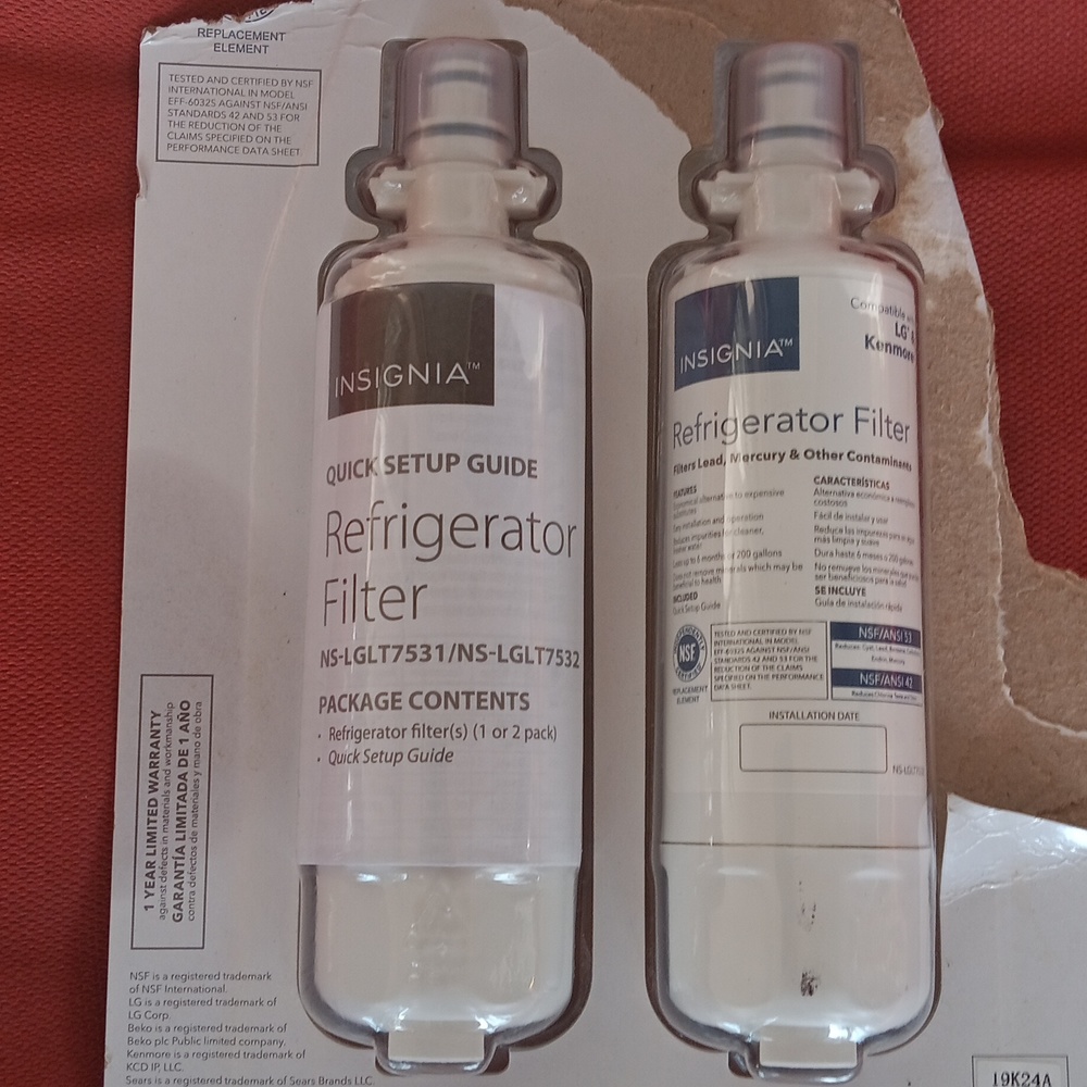 Insignia Refrigerator Water Filters in White (2-Pack)